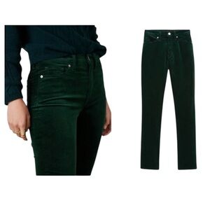 Banana Republic Women’s Size 31 (12) Pants Green Velvet High Rise Slim Ankle NWT